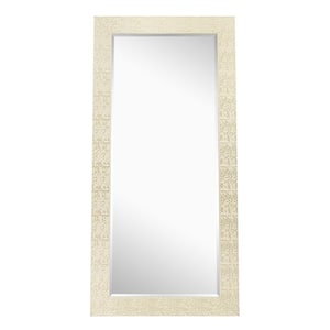 32 in. W x 66 in. H Gold Mosaic Style Full Length Mirror for Home, Leaning Vanity Mirror, Wall Mirror/Floor Mirror