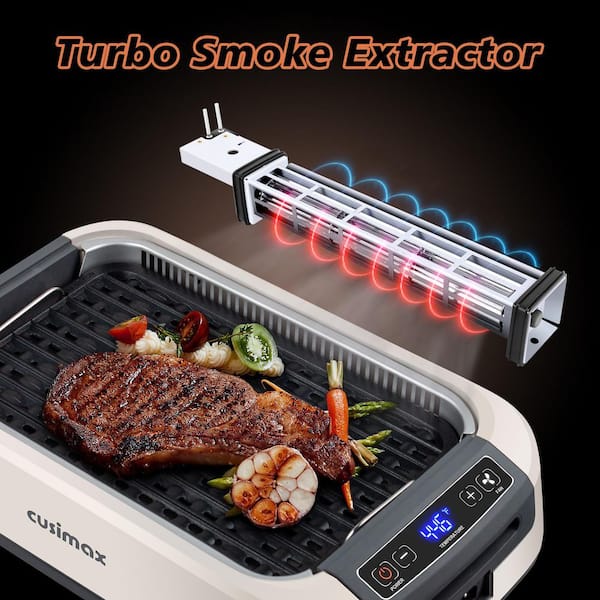 JEREMY CASS 104 sq. in. Smokeless Electric Grills in White