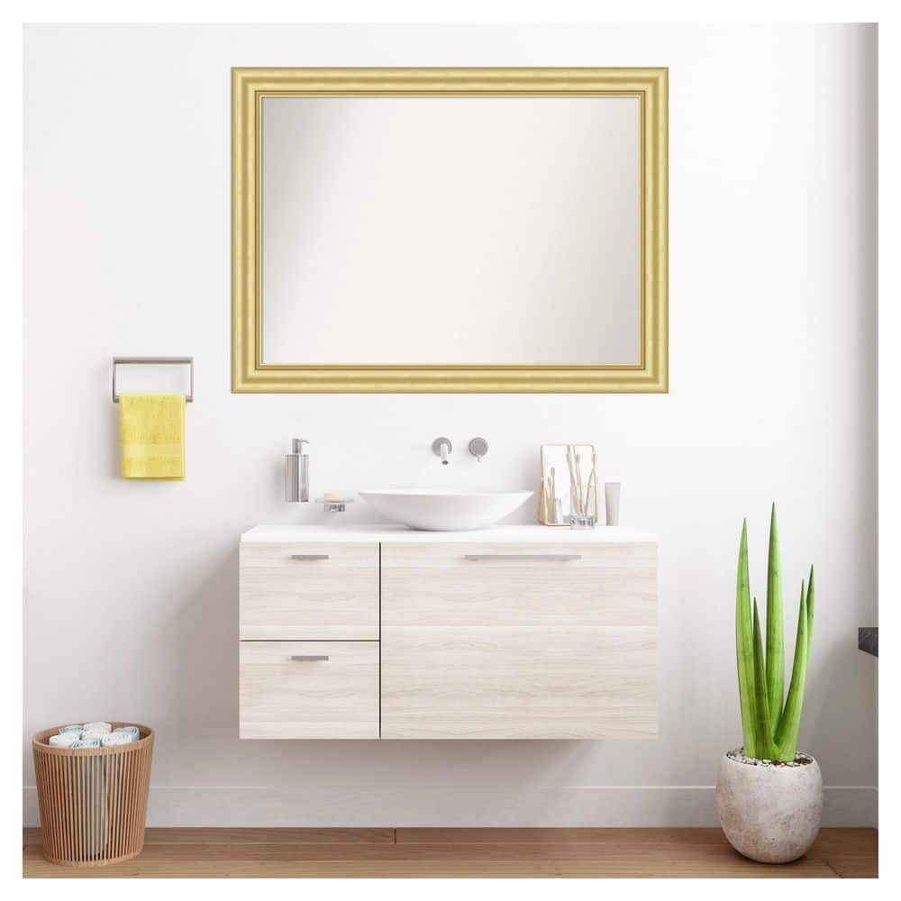 Sophia Gold 43.5 in. x 32.5 in. Non-Beveled Traditional Rectangle Framed Bathroom Wall Mirror price history on PriceWatchPro