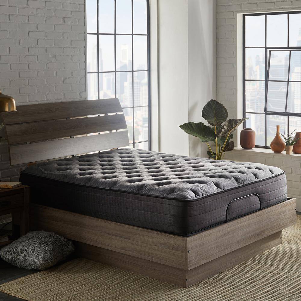 NightsBridge 12" Gray and Black Hybrid Full Mattress