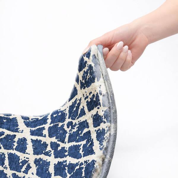 Dream Shag Premium Machine Washable Abstract ADS501 Navy 5 ft. x 7 ft. 6 in. Area Rug