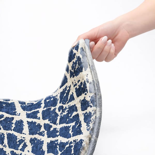 Dream Shag Premium Machine Washable Abstract ADS501 Navy 9 ft. x 12 ft. Area Rug