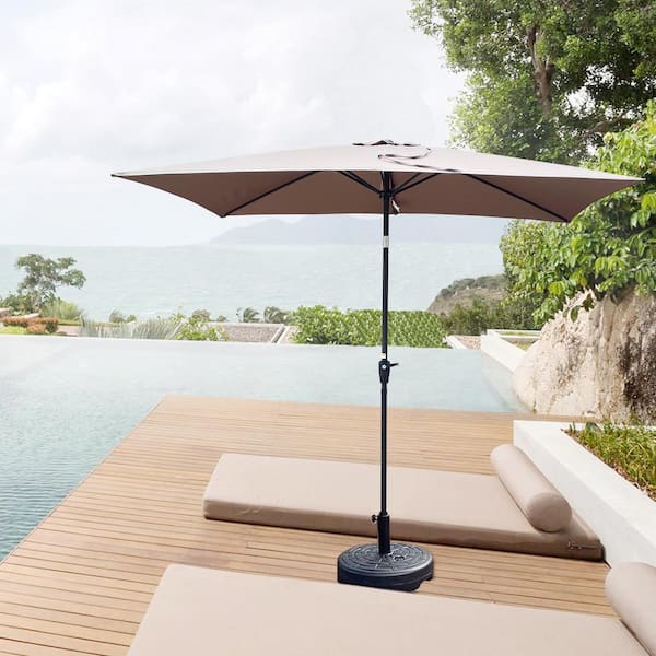 ceramic patio umbrella stand Christopher Knight Home - Enzo Tile Round Umbrella Base with Adjustable Pole Holder