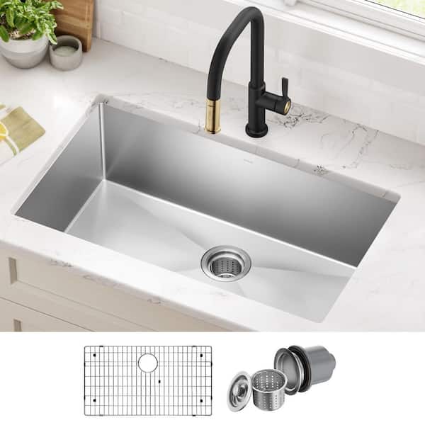 KRAUS Standart PRO 32 in. Undermount Single Bowl 16 Gauge
