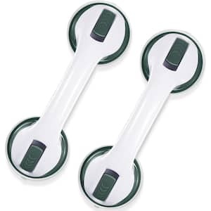 12 in. Concealed Screw Strong Suction Shower Grab Bars in Green