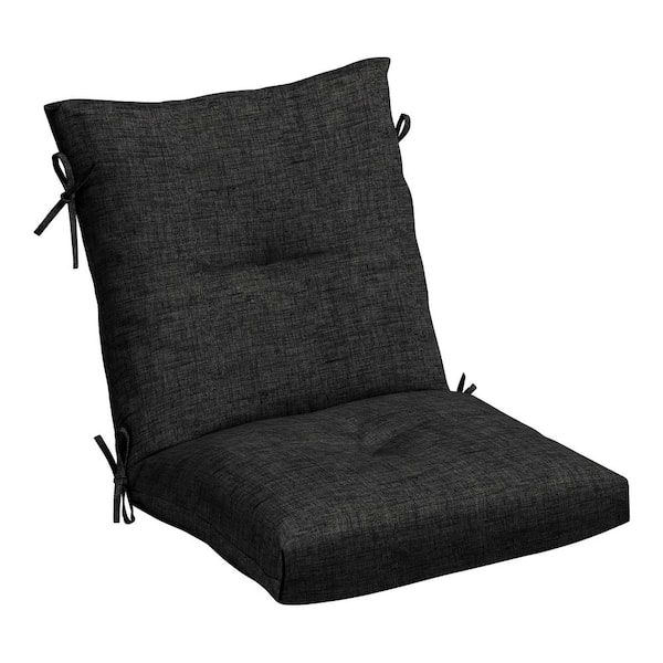 ARDEN SELECTIONS Outdoor Plush Modern Tufted Blowfill Dining Chair Cushion, 21 x 40, Black Leala