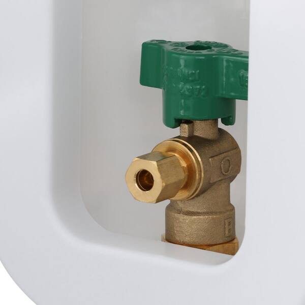Oatey 1 2 In Standard Pex Brass Compression Ice Maker Outlet Box With Water Hammer Arrestor 39149 The Home Depot