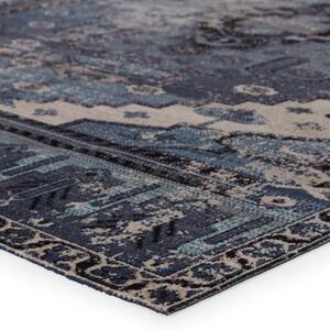 Azriel Blue/Gray 5 ft. 3 in. x 7 ft. 6 in. Medallion Rectangle Indoor-Outdoor Area Rug