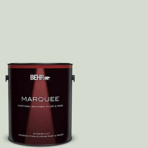 BEHR MARQUEE 1 gal. #ICC-95 Soothing Celadon Flat Exterior Paint & Primer