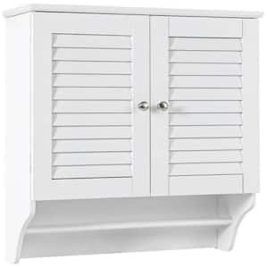 9 in. W x 23.5 in. D x 23.5 in. H Hanging Bathroom Storage Wall Cabinet in White