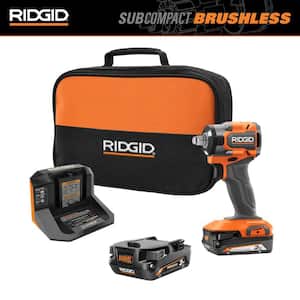 18V SubCompact Brushless 1/2 in. Impact Wrench Kit w/ (2) 2.0 Ah Battery, Charger, & Bag