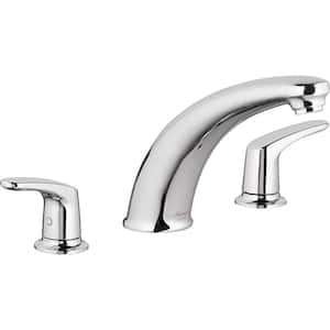 Colony PRO 2-Handle Deck-Mount Roman Tub Faucet for Flash Rough-in Valves in Polished Chrome