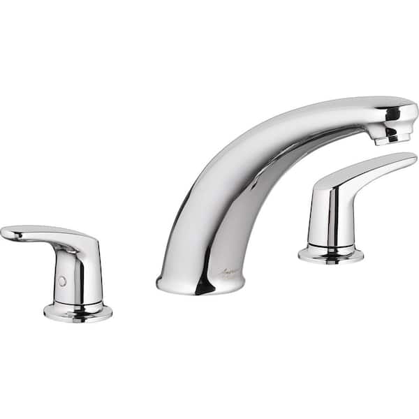 American Standard Colony PRO 2-Handle Deck-Mount Roman Tub Faucet for Flash Rough-in Valves in Polished Chrome