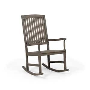 Arcadia Grey Wood Outdoor Patio Rocking Chair