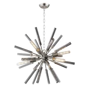 Jumar 6-Light Polished Nickel No Decorative Accents Globe Lantern Chandelier for Living Room