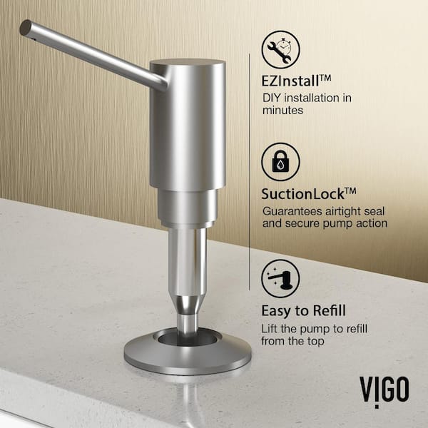 10 oz. Braddock Kitchen Soap Dispenser in Stainless Steel