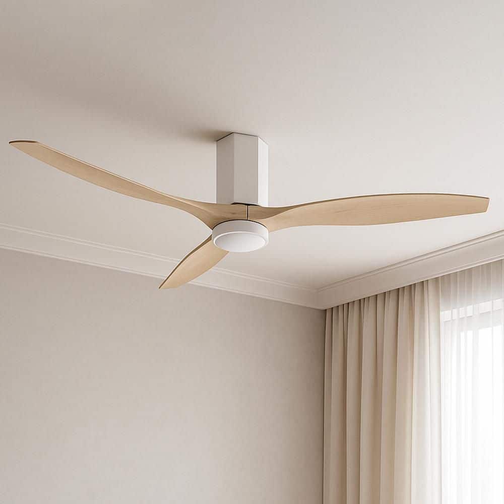 FACET 60.0 in. Integrated LED Indoor/Outdoor Matte White Ceiling Fan with Remote Control price history on PriceWatchPro