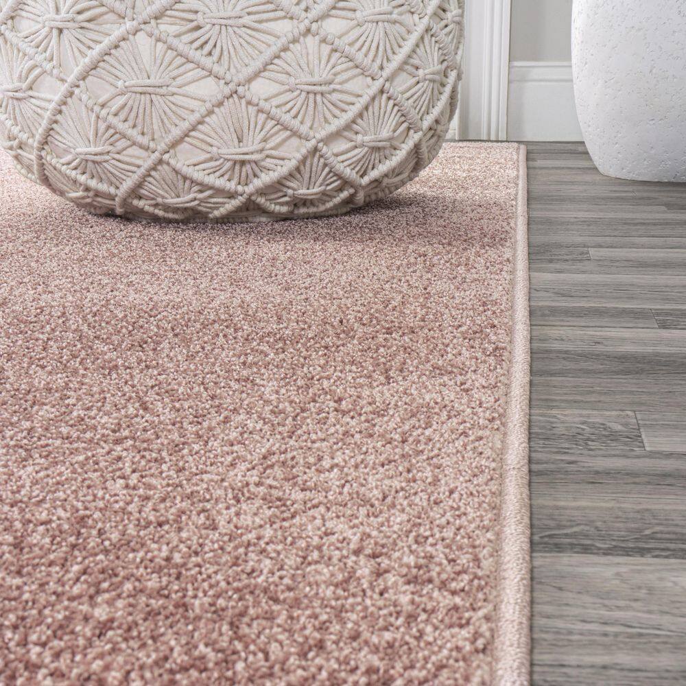 Pink Synthetic Fiber Reversible Low-Pile Area Rug, 8' x 10'