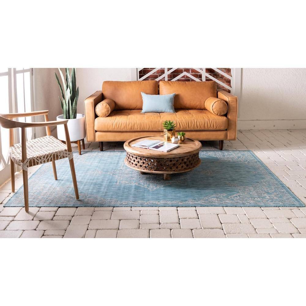 Aqua Breeze Easy-Care Synthetic Rectangular Outdoor Rug