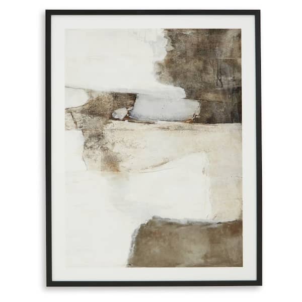 Signature DESIGN BY ASHLEY Aldricton 1 Piece Framed Graphic Print Abstract Art Print 40 in. x 30 in.