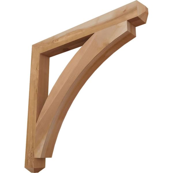 3.5 in. x 38 in. x 38 in. Western Red Cedar Thorton Craftsman Smooth Bracket
