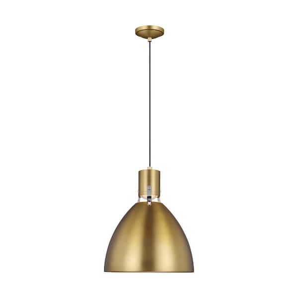 Generation Lighting Brynne 14-Watt Integrated LED Burnished Brass Pendant