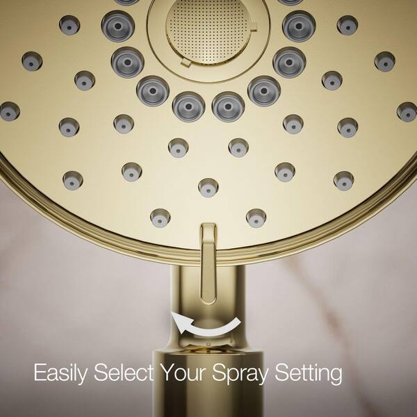 KOHLER Purist 3-Spray Patterns 1.75 GPM 5 in. Wall Mount Handheld