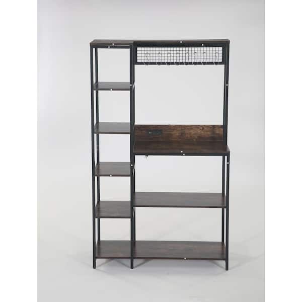 Freestanding Bakerundefineds Rack with Power Outlets, 8-Tier