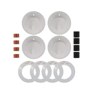 Gas Replacement Knob in White (4-Pack)