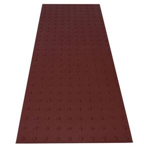 SSTD PowerBond 24 in. x 5 ft. Colonial Red ADA Warning Detectable Tile (Peel and Stick)