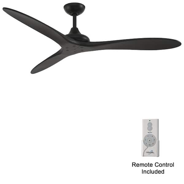 Vapor 60 in. Indoor Black Propeller Ceiling Fan with Remote Included