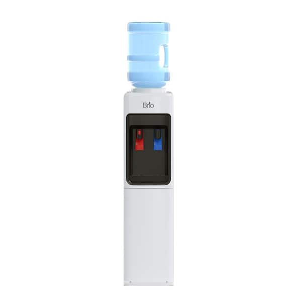 Brio CLTL320WSL 300 Series Slimline Top Loading Water Cooler Water Dispenser - Hot and Cold Water - White - 2