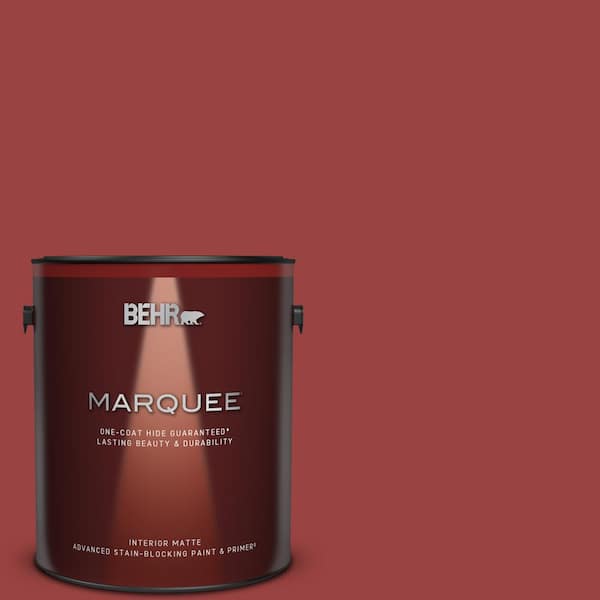 BEHR MARQUEE 1 gal. #MQ1-10 Red My Mind One-Coat Hide Matte Interior Paint & Primer