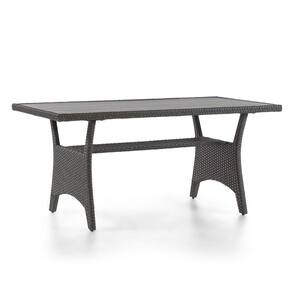 Dasan Gray Metal Rectangle Outdoor Dining Table