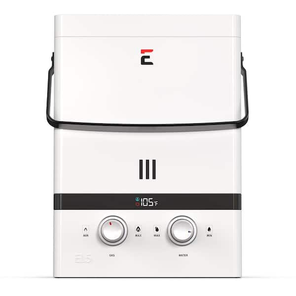 Eccotemp Luxe 1.5 GPM 37000 BTU Outdoor Portable Gas Tankless Water Heater with LED Display