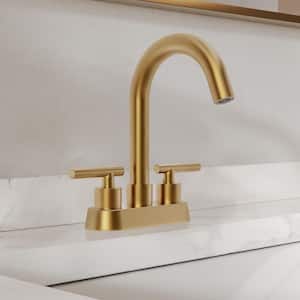 GRANDJOY 3-Hole 8 in. Widespread Double Handle Bathroom Sink