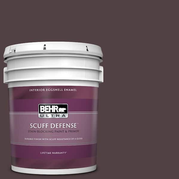 BEHR ULTRA 5 gal. #BXC-87 Rich Bordeaux Extra Durable Eggshell Enamel Interior Paint & Primer