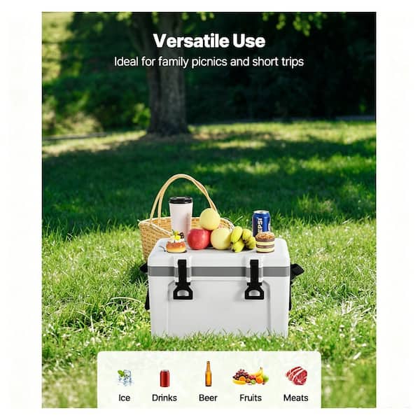 Lightweight 26 qt. Plastic Hard Shell Chest, Portable Insulated