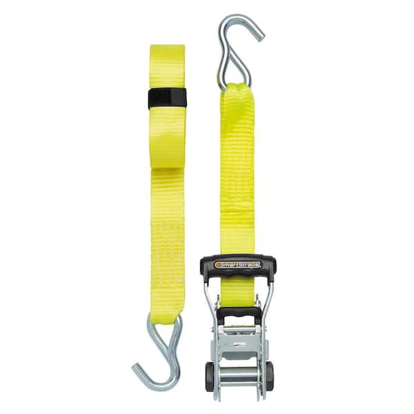 SmartStraps 14 ft. Yellow RatchetX Tie Down Strap with 1,667 lb. Safe Work Load - (1-Pack)