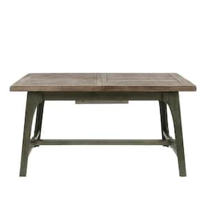 Oliver Grey Wood 4 Legs Dining Table Seats 6
