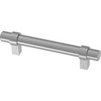 Simple Wrapped Bar 3-3/4 in. (96 mm) Stainless Steel Cabinet Drawer Pull (10-Pack)