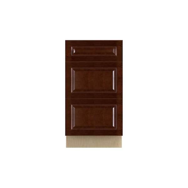 Charlotte Raised 15 in. W x 34.5 in. H x 24 in. D in Bordeaux Plywood Assembled Drawer Base Cabinet