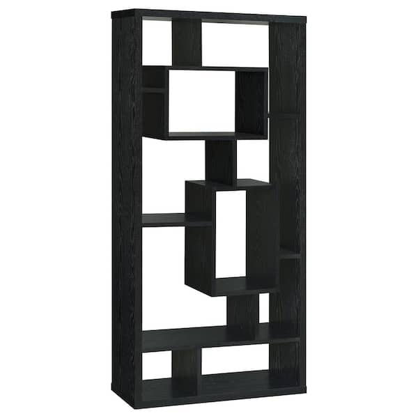 Black geometric bookshelf discount