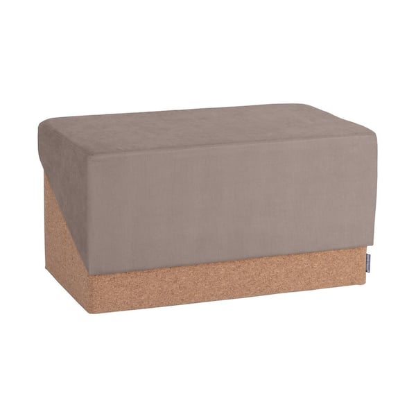 Seville Classics The Vineyard Collection XL Cork Fabric Rectangle Trunk Storage Ottoman, Taupe (30 in. W x 15 in. D x 15 in.H)