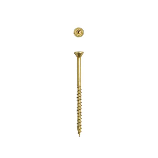 #9 x 2-1/2 in. Interior Flat Head Wood Screws Construction Framing Torx T-Star Plus (1500 Each) Bulk Pail Bit Included