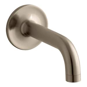Purist 7.75 in. Wall-Mount Bath Spout in Vibrant Brushed Bronze