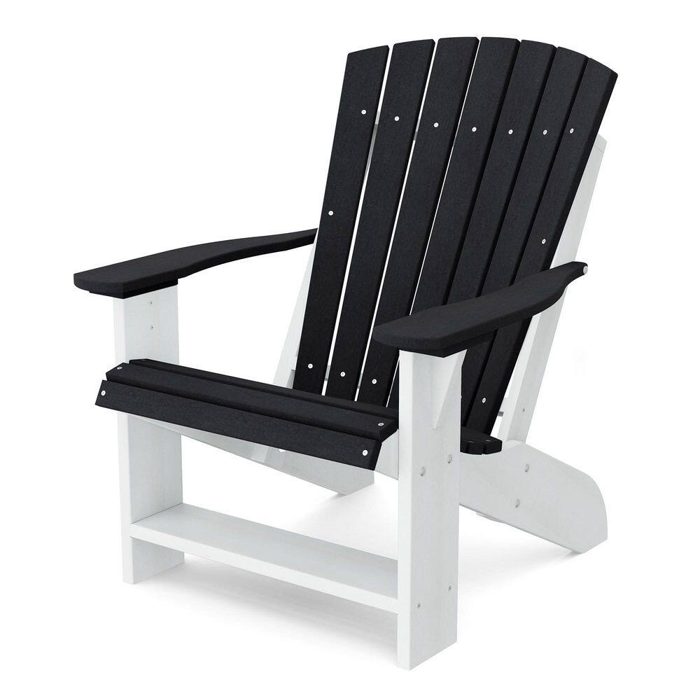 Heritage Black and White Plastic Outdoor Adirondack Chair price history on PriceWatchPro