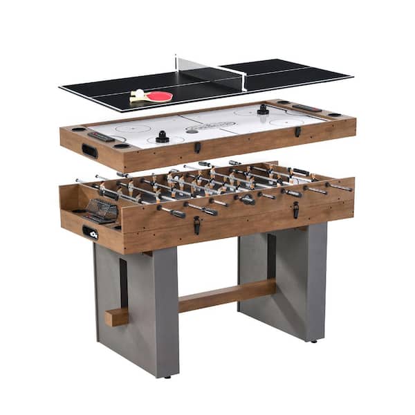 Barrington Urban Collection 54 in. 3-in-1 Combination Game Table with Air Powered Hockey, Foosball and Table Tennis