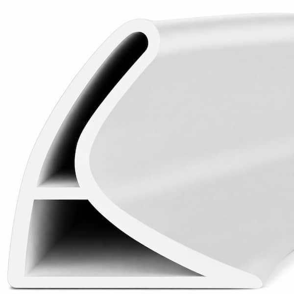39 in Collapsible Shower Threshold Water Dam Self Adhesive Barrier Stopper for Bathroom Wet Dry Separation