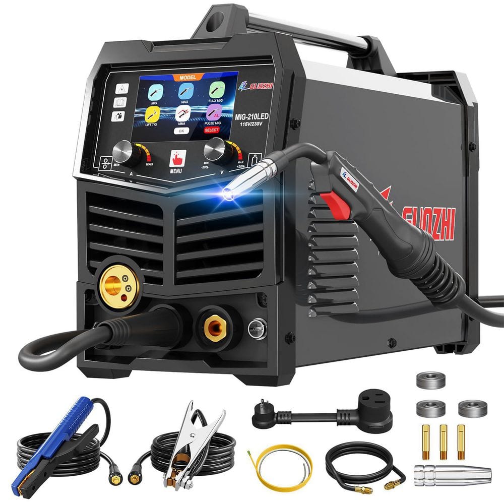 MYWISH 8-in-1 210 Amp Output 110/220 Volts Electric (AC) Multi-Process MIG Welder Dual Voltage (SF-MWE0035)